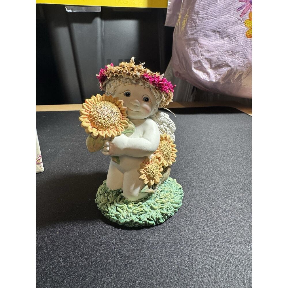 Dreamsicles Figurine Sunflower Angel Cherub with Box & Styrofoam